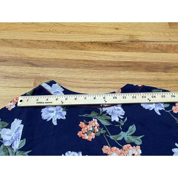 Abercrombie & Fitch Women's Romper One-Piece Mini Wrap Top Belted S Blue Floral - Picture 9 of 10